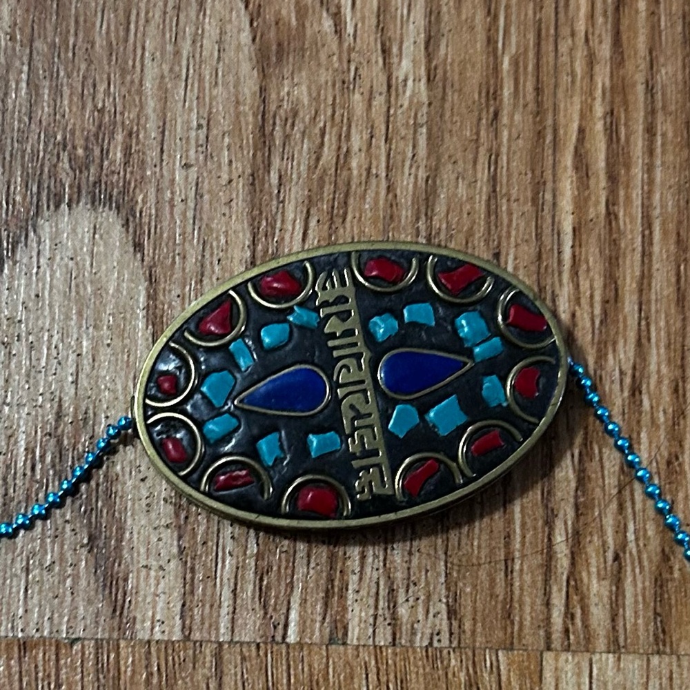 Elegant Turquoise and Red Beaded Cloisonné Chinese